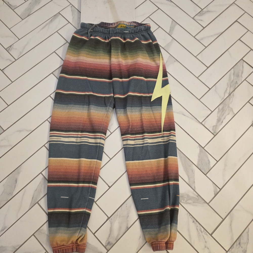 Aviator Nation Purple and Blue Joggers - Picture 3 of 4